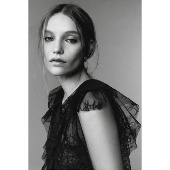 ZARA STUDIO LIMITED EDITION LACE MIDI DRESS - Picture 3 of 16